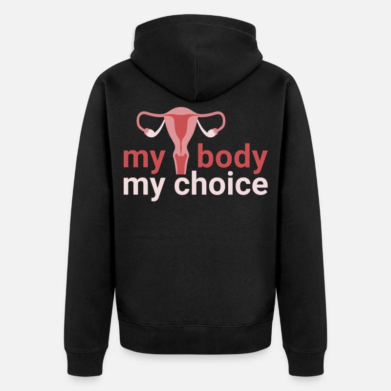 mon corps. my_choice. - Veste à capuche bio Premium Unisexe - noir
