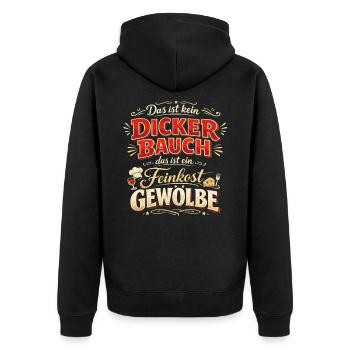 Voûte de charcuterie Drôle de ventre pour les connaisseurs - Veste à capuche bio Premium Unisexe - noir - Dos - Nico (187cm)
