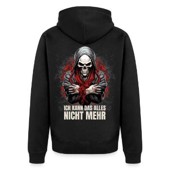 Je ne peux plus faire tout ça - Veste à capuche bio Premium Unisexe - noir - Dos - Nico (187cm)
