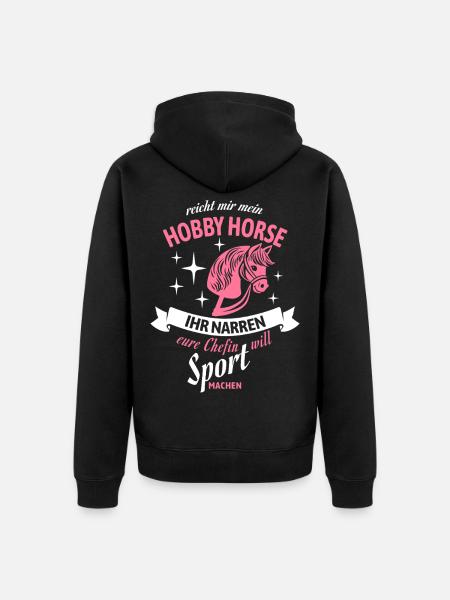 Hobby Horse Chefin Sport-Statement - Unisex Premium Organic Zip Hoodie - black