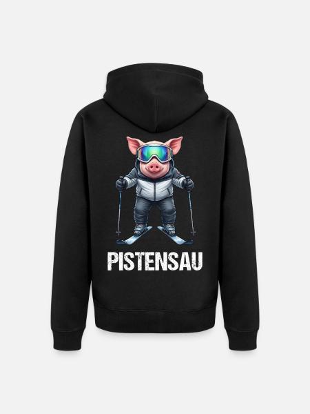 Pistensau - Unisex Premium Organic Zip Hoodie - black