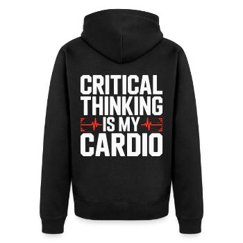 ICU Nurse Critical Thinking Is My Rapid Response - Unisex Premium Organic Zip Hoodie - black - Back - Nico (187cm)