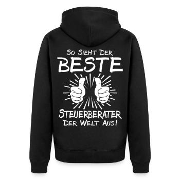 Meilleur conseiller fiscal - Veste à capuche bio Premium Unisexe - noir - Dos - Nico (187cm)