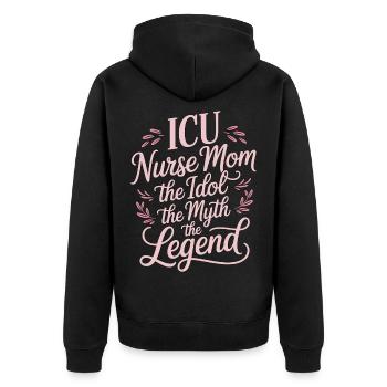 Infirmière en soins intensifs Maman L’idole Le mythe Infirmière diplômée - Veste à capuche bio Premium Unisexe - noir - Dos - Nico (187cm)