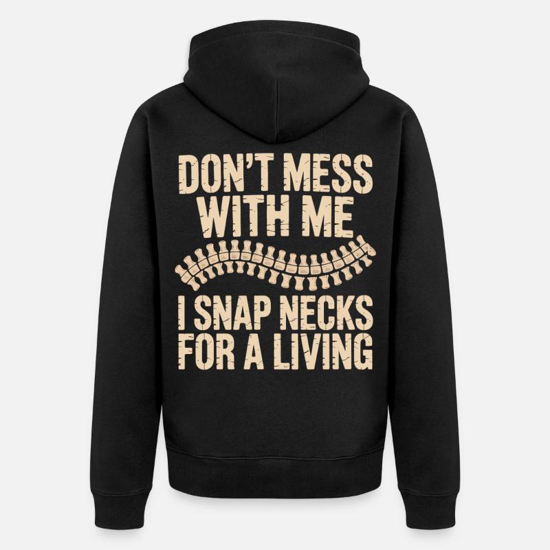 Dont Mess With Me Zip Neck - Unisex Premium Bio Zip Hoodie - Schwarz
