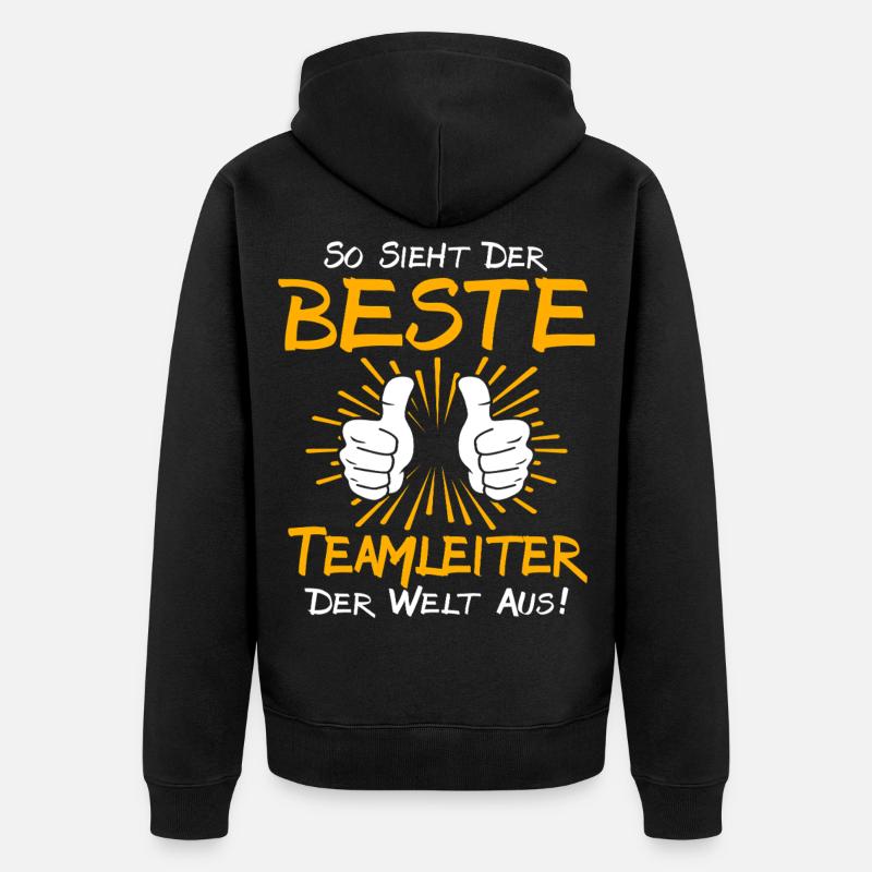 Idée cadeau de chef d’équipe - Veste à capuche bio Premium Unisexe - noir