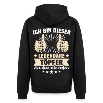 Dictons de Töpfer - Veste à capuche bio Premium Unisexe - noir - Dos - Nico (187cm)