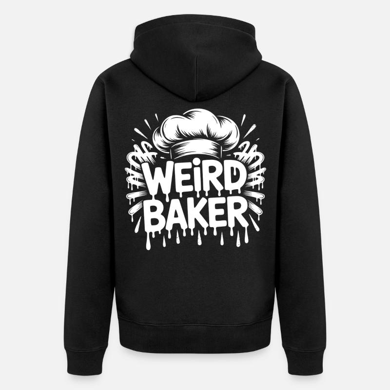 Weird Baker - Unisex Premium Bio Zip Hoodie - Schwarz