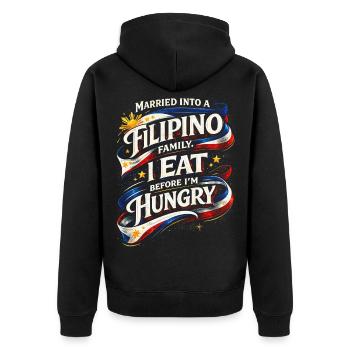 Philippines Famille philippine - Veste à capuche bio Premium Unisexe - noir - Dos - Nico (187cm)
