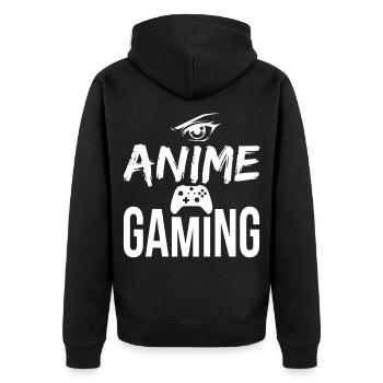 Jeux d’anime – Otaku & Gamer Design - Veste à capuche bio Premium Unisexe - noir - Dos - Nico (187cm)