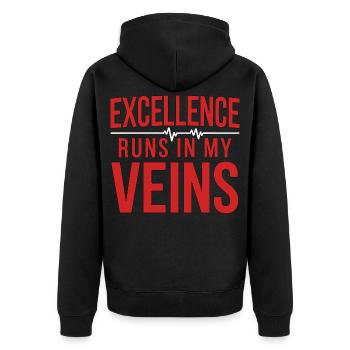 L’excellence en infirmier aux urgences coule dans mes veines Paramédic - Veste à capuche bio Premium Unisexe - noir - Dos - Nico (187cm)