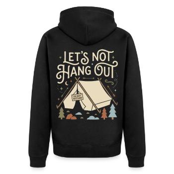 Ne traînons pas Camper Ne pas déranger - Veste à capuche bio Premium Unisexe - noir - Dos - Nico (187cm)