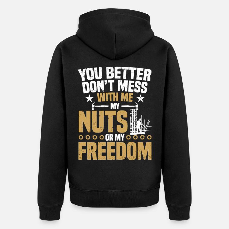 Constructeur d’échafaudages Ouvrier Ouvrier - Veste à capuche bio Premium Unisexe - noir