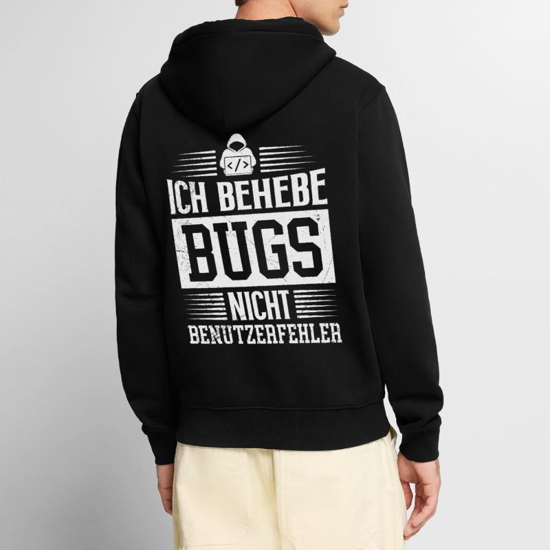 Coder I FIX BUGS NOT USER ERROR FUNNY Unisex Premium Organic Zip Hoodie