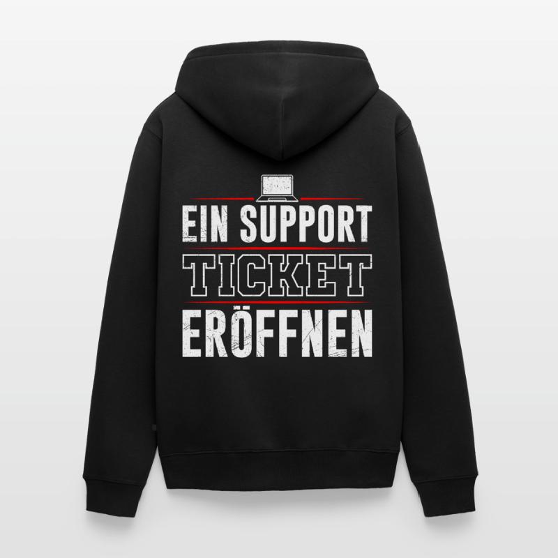 Coder EIN SUPPORT TICKET ERÖFFNEN LUSTIG Unisex Premium Bio Zip Hoodie