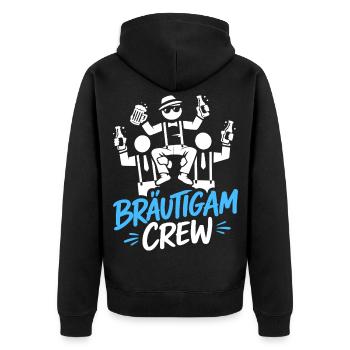 Enterrement de vie de garçon T-shirt hommes Grondement de fête de garçon - Veste à capuche bio Premium Unisexe - noir - Dos - Nico (187cm)