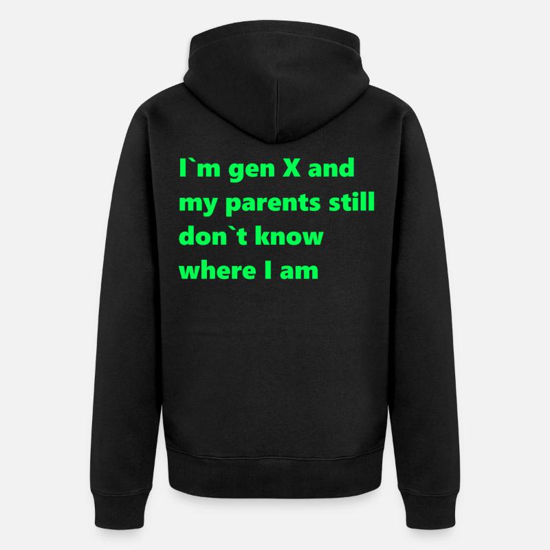 Génération X - Veste à capuche bio Premium Unisexe - noir