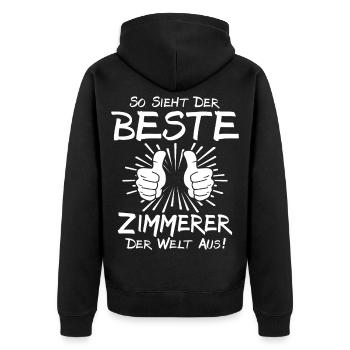 Meilleur charpentier - Veste à capuche bio Premium Unisexe - noir - Dos - Nico (187cm)
