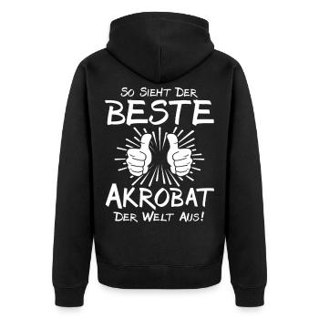 Meilleur acrobate - Veste à capuche bio Premium Unisexe - noir - Dos - Nico (187cm)