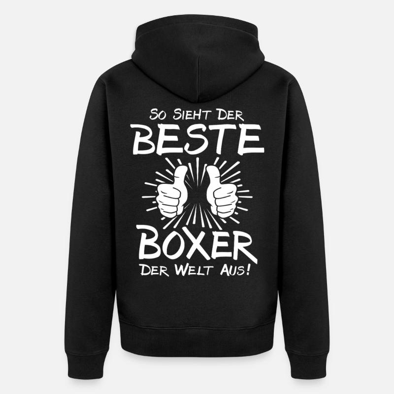 Bester Boxer - Unisex Premium Bio Zip Hoodie - Schwarz