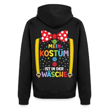 My Costume Is In The Laundry Clown Carnival - Unisex Premium Organic Zip Hoodie - black - Back - Nico (187cm)
