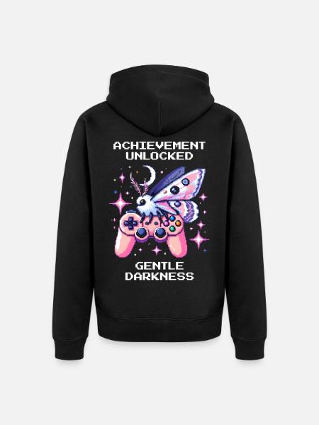 Gentle Darkness Unlocked | Soft Goth - Unisex Premium Organic Zip Hoodie - black