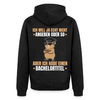 Examen de licence réussi Licence de Capybara - Veste à capuche bio Premium Unisexe - noir - Dos - Nico (187cm)