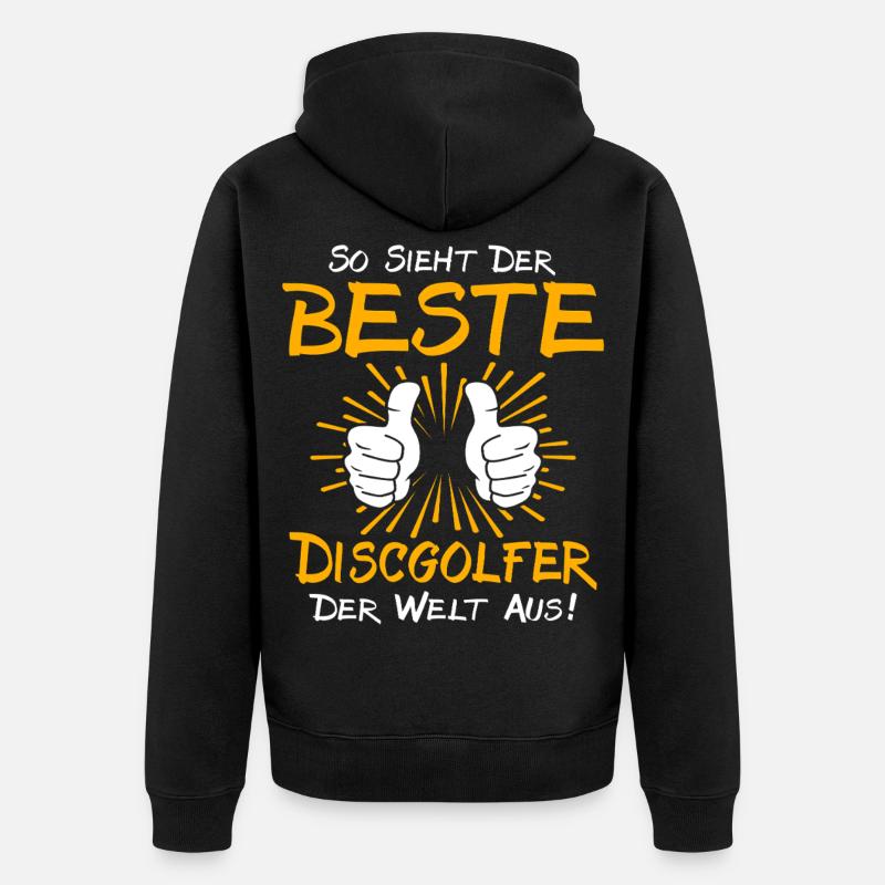 Idée cadeau pour Disc Golfer - Veste à capuche bio Premium Unisexe - noir