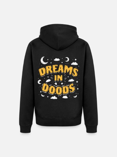 Doodle Doodle Drawing Dreams In Doods - Unisex Premium Organic Zip Hoodie - black