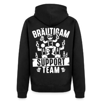 Bachelor Party T-Shirt Men Bachelor Party Rumbling - Unisex Premium Organic Zip Hoodie - black - Back - Nico (187cm)