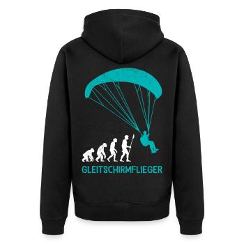 Paraglider GLEITSCHIRMFLIEGER LUSTIG - Veste à capuche bio Premium Unisexe - noir - Dos - Nico (187cm)