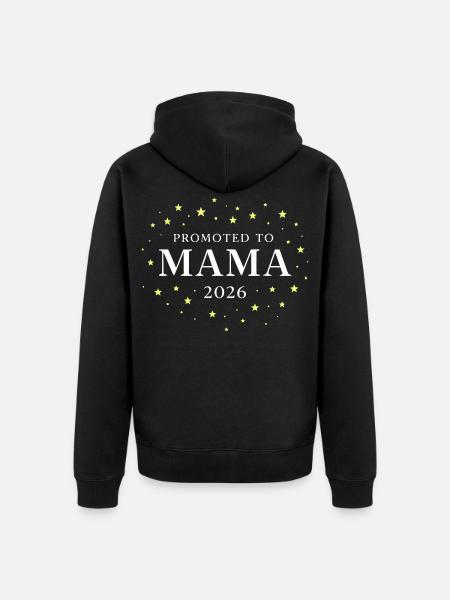 Mama 2026 Sterne - Unisex Premium Bio Zip Hoodie - Schwarz