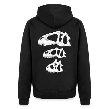 Giganotosaurus Allosaurus Carnotaurus - Veste à capuche bio Premium Unisexe - noir - Dos - Nico (187cm)