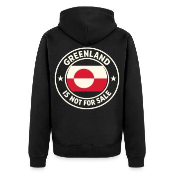 Groenland Groenland Pas à vendre Drôle - Veste à capuche bio Premium Unisexe - noir - Dos - Nico (187cm)