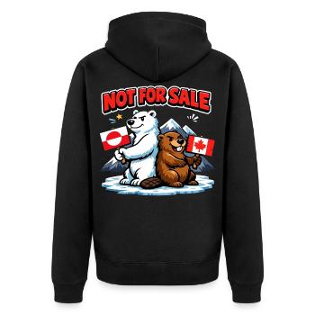 Groenland Non à vendre Politique drôle - Veste à capuche bio Premium Unisexe - noir - Dos - Nico (187cm)