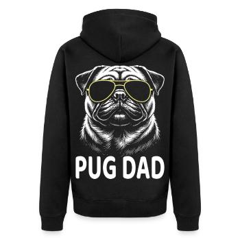 Papa carlin - Veste à capuche bio Premium Unisexe - noir - Dos - Nico (187cm)