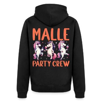 Équipe de fête Malle : Unicorn Mallorca Holidays - Veste à capuche bio Premium Unisexe - noir - Dos - Nico (187cm)