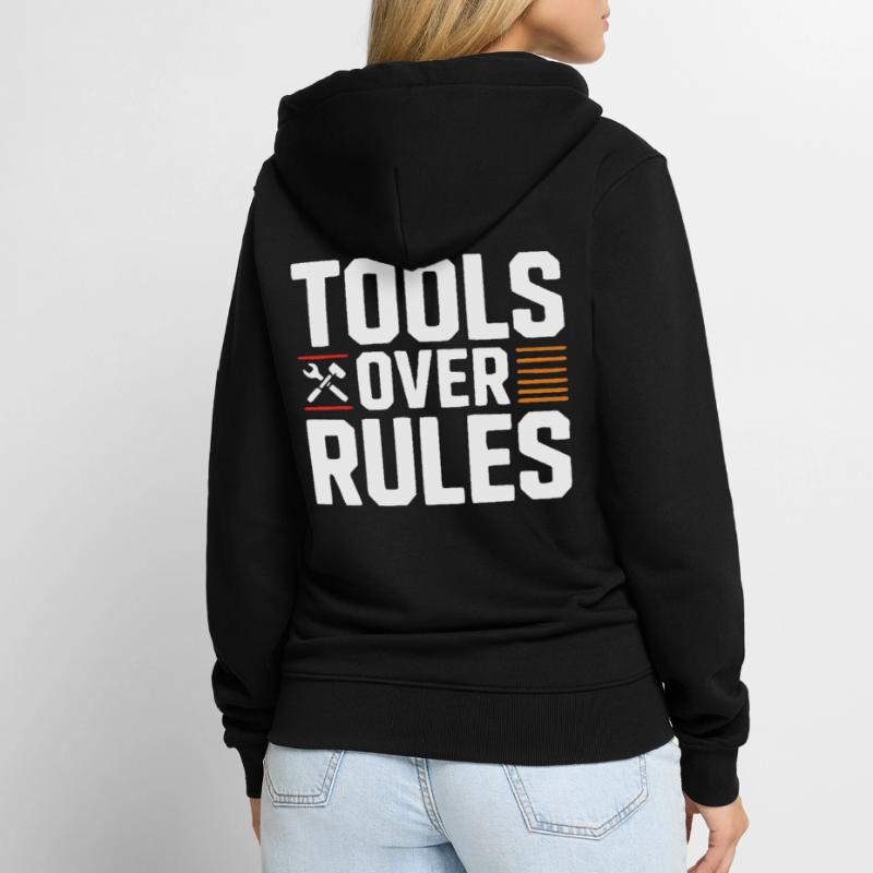 Tools Over Rules Statement Design Unisex Premium Organic Zip Hoodie