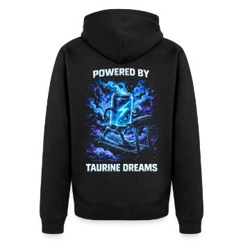Boisson énergisante alimentée par Taurine Dreams - Veste à capuche bio Premium Unisexe - noir - Dos - Nico (187cm)