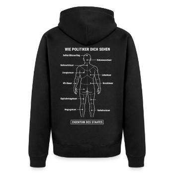 Dismantling Plan Taxpayer - Anatomy Property State - Unisex Premium Organic Zip Hoodie - black - Back - Nico (187cm)