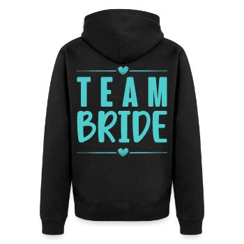 Team Bride Bachelor Party - Unisex Premium Organic Zip Hoodie - black - Back - Nico (187cm)