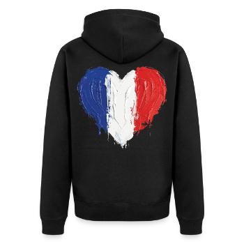 Football du Drapeau Français Football - Veste à capuche bio Premium Unisexe - noir - Dos - Nico (187cm)