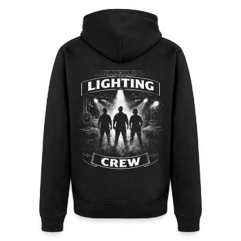 Lighting Technician Lighting Technician Lighting Crew - Unisex Premium Organic Zip Hoodie - black - Back - Nico (187cm)
