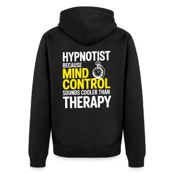 Certified Clinical Neuro-Behavioral Specialist  - Unisex Premium Organic Zip Hoodie - black - Back - Nico (187cm)