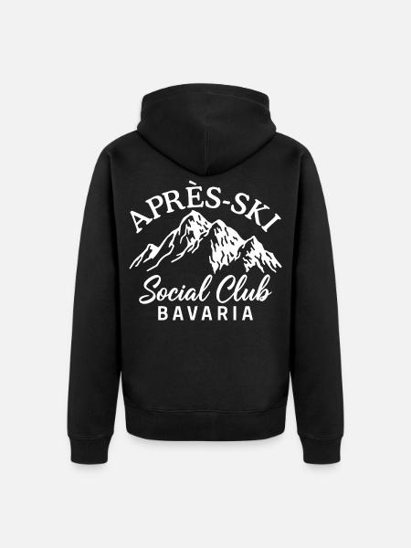 Après Ski Social Club Bavaria - Unisex Premium Organic Zip Hoodie - black