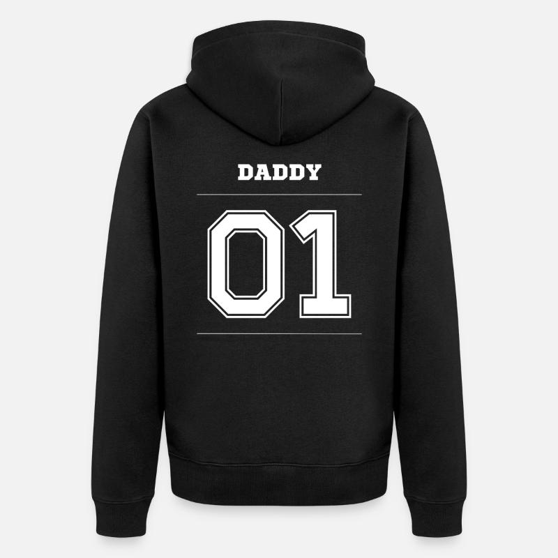 Daddy 01 - Unisex Premium Bio Zip Hoodie - Schwarz