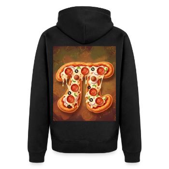 Pizza forme de pi - Veste à capuche bio Premium Unisexe - noir - Dos - Nico (187cm)
