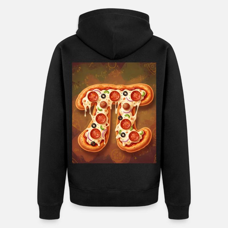 Pizza forme de pi - Veste à capuche bio Premium Unisexe - noir