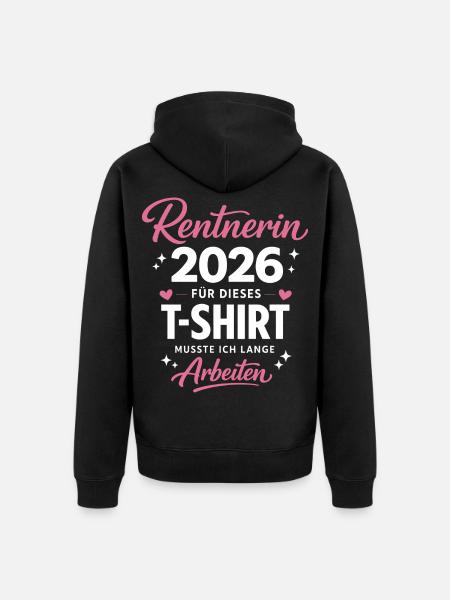 Pension 2026 Legend Retirement Gift - Unisex Premium Organic Zip Hoodie - black