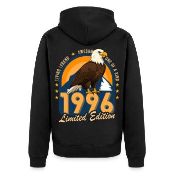 1996 Année de naissance 1996 30e anniversaire Homme - Veste à capuche bio Premium Unisexe - noir - Dos - Nico (187cm)